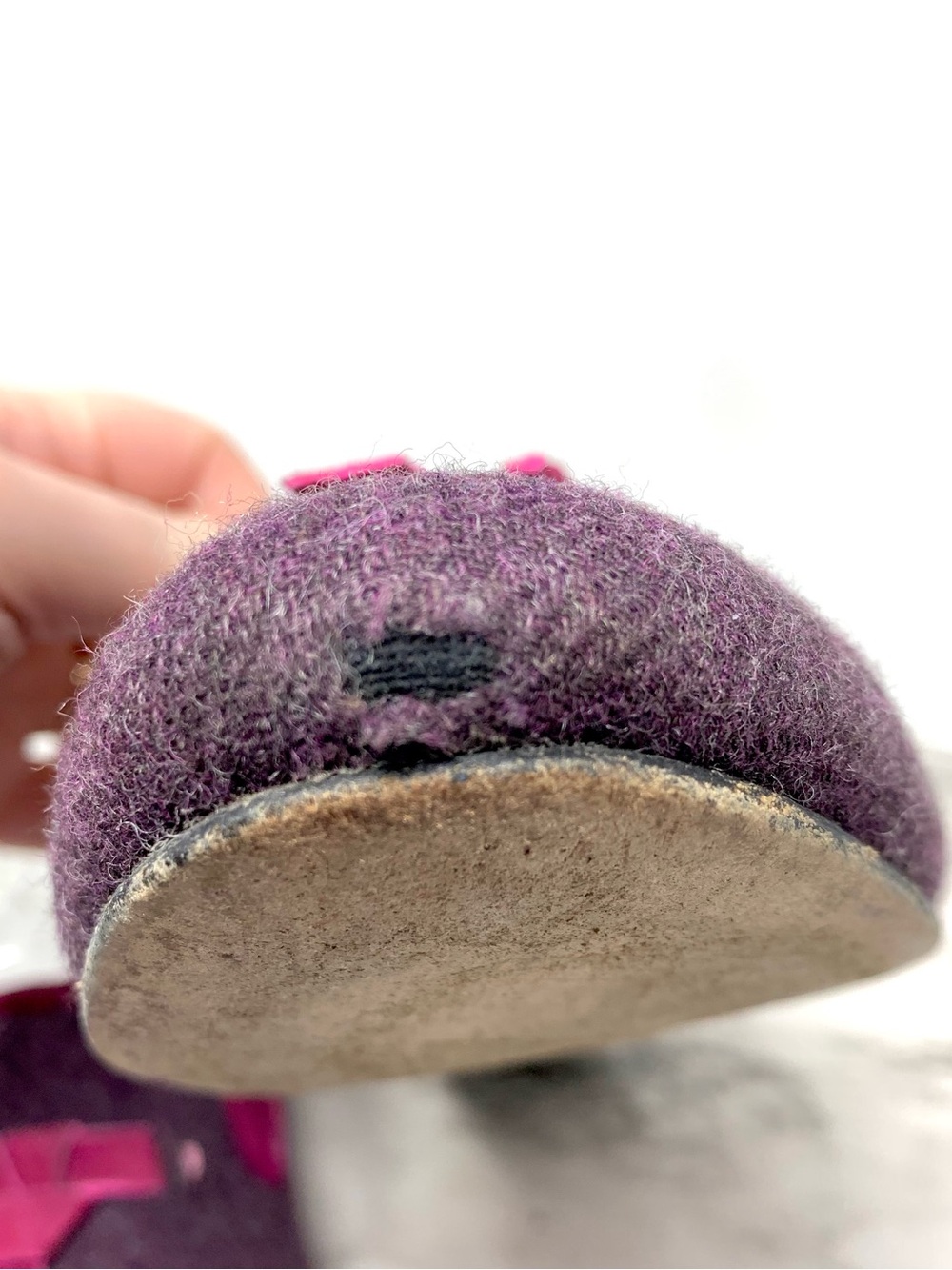 Cole Haan Sabrina Purple Wool Tassel Loafers with Pink Trim 10AA Preppy Quirky - Picture 10 of 16